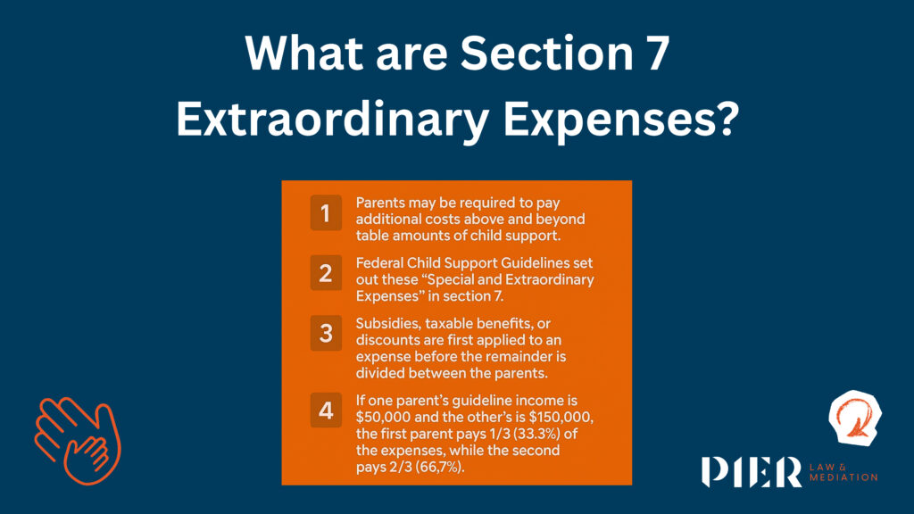 Pier law and mediation explains what section 7 extraordinary expenses are